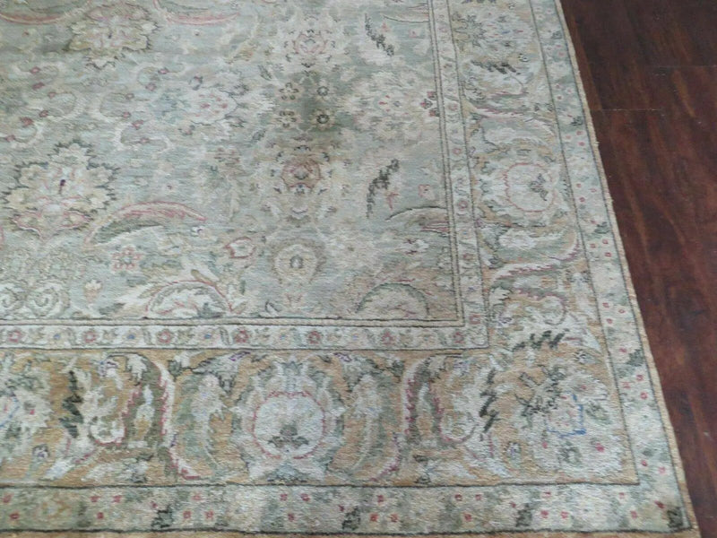 8' X 10' Vintage Handmade India Floral Oriental Top Quality Jaipur Tea Wash by Jewel Rugs