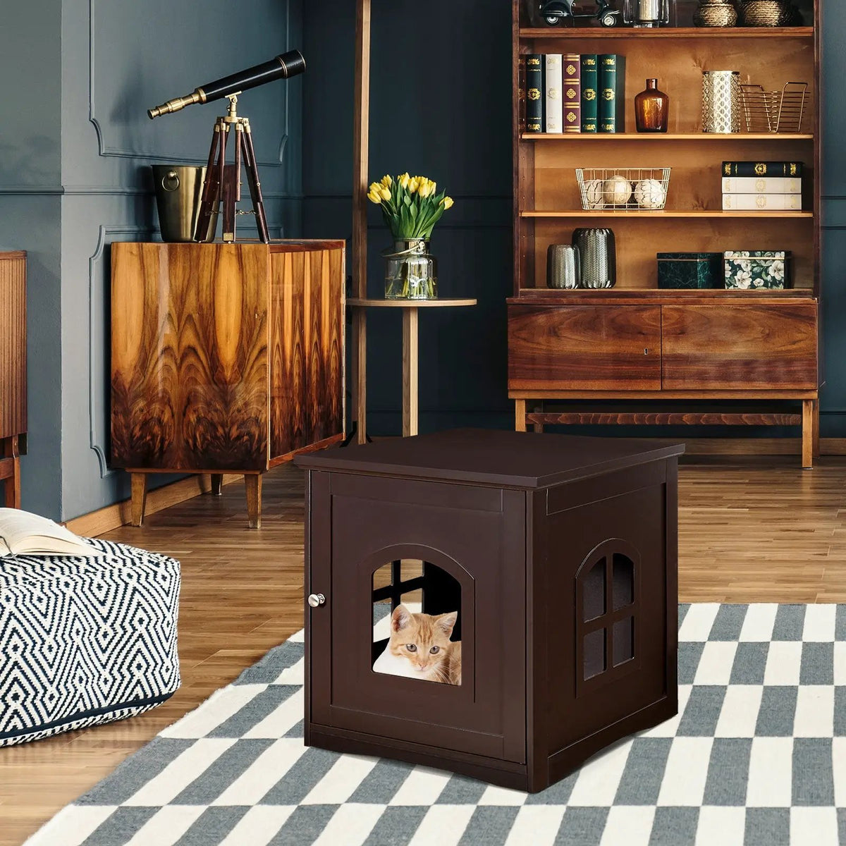 Side Table Nightstand Decorative Cat House, photo 14 of 16