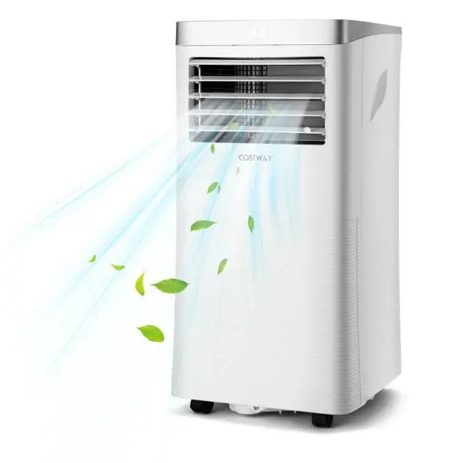 8000 BTU 3-in-1 Portable Air Conditioner with Remote Control-White by DirectDeals