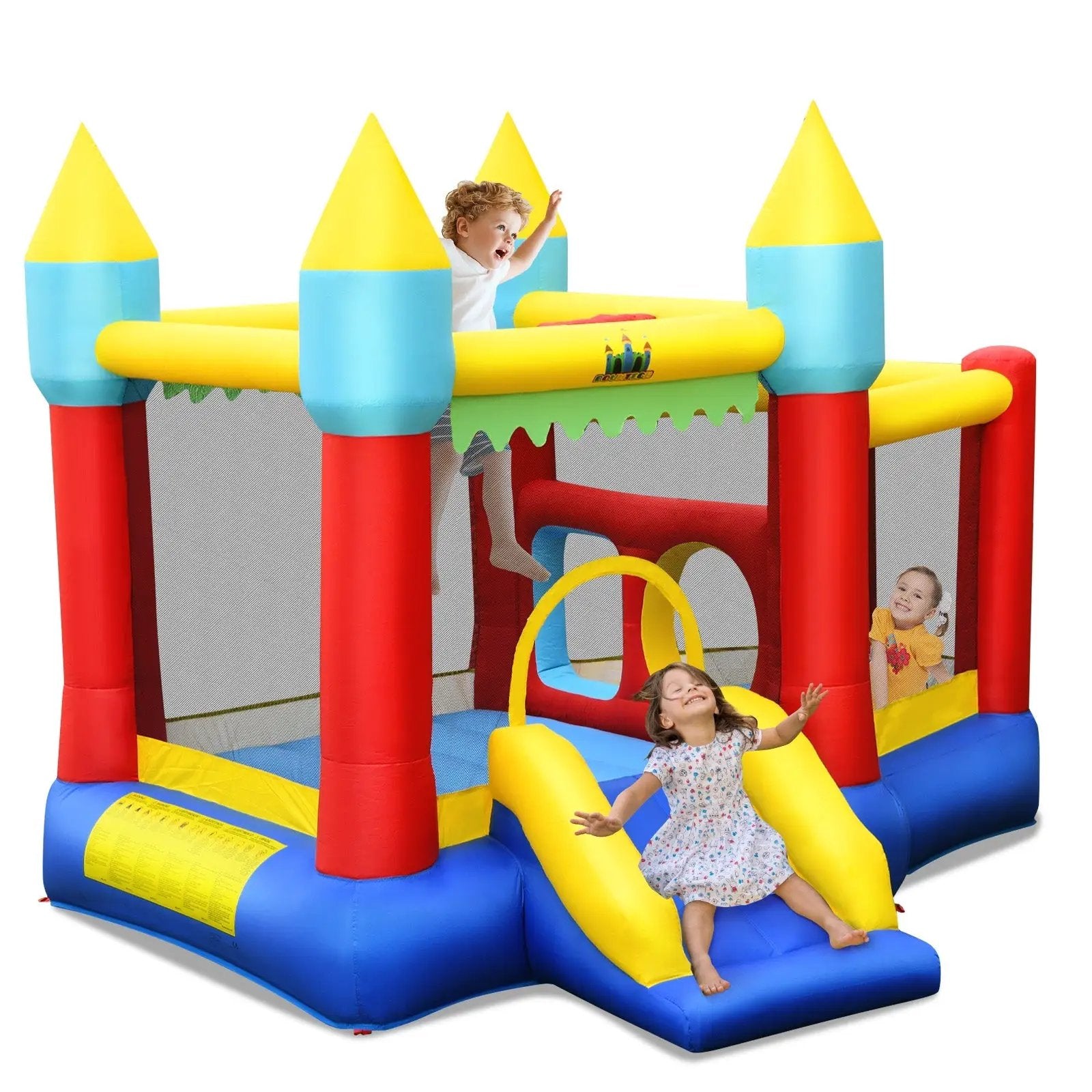Inflatable Bounce Slide Jumping Castle Without Blower by DirectDeals