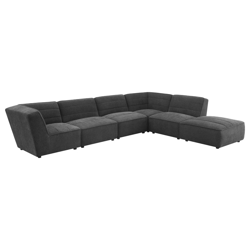 Sunny 6-piece Upholstered Modular Sectional Sofa Charcoal by Unique Piece Furniture