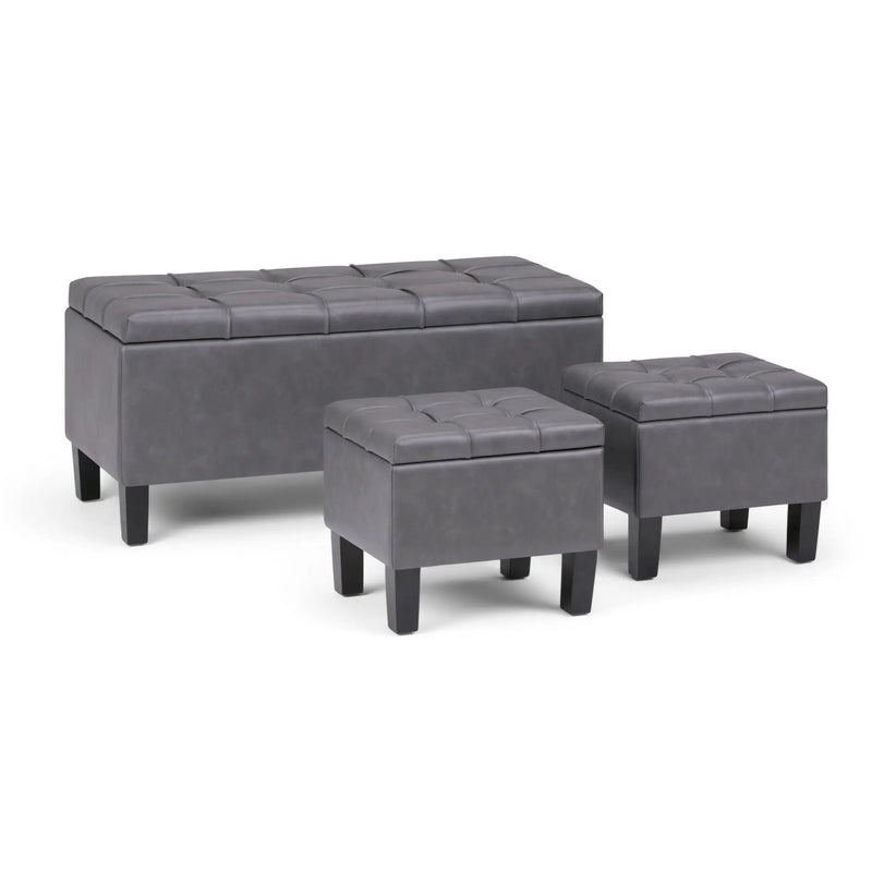 Dover - 3 Piece Storage Ottoman Contemporary Design by Unique Piece Furniture