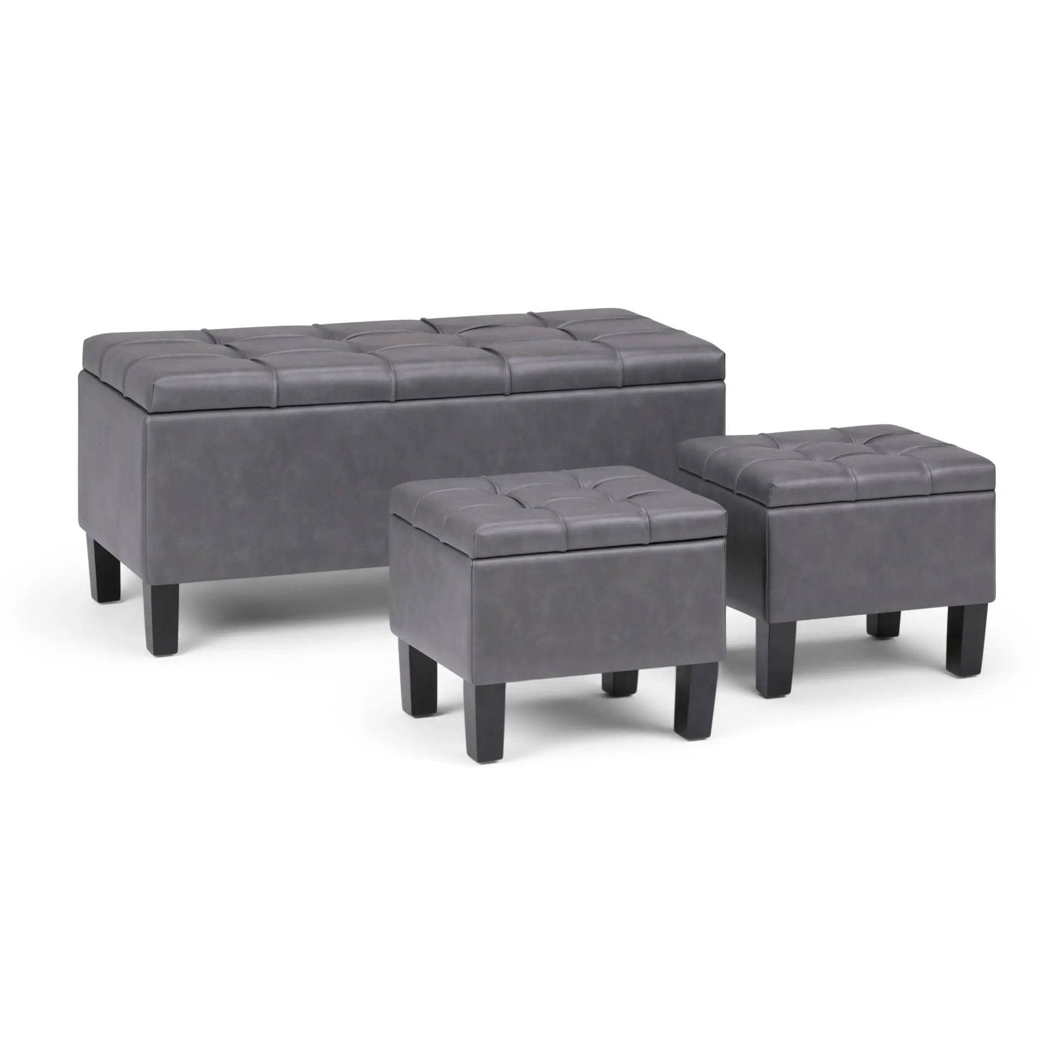 Dover - 3 Piece Storage Ottoman Contemporary Design by Unique Piece Furniture