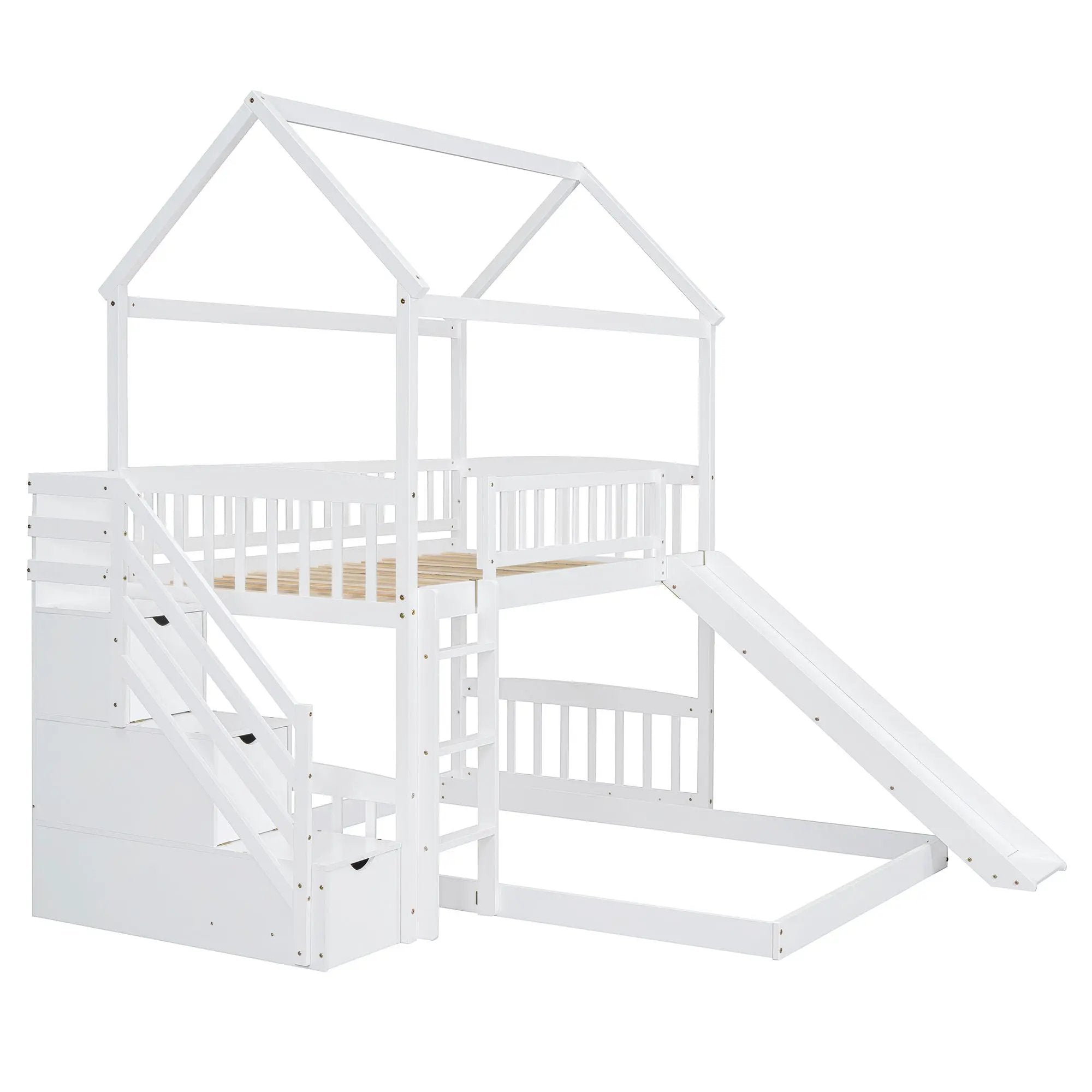 House Bunk Bed With Slide by HouseOfZazla