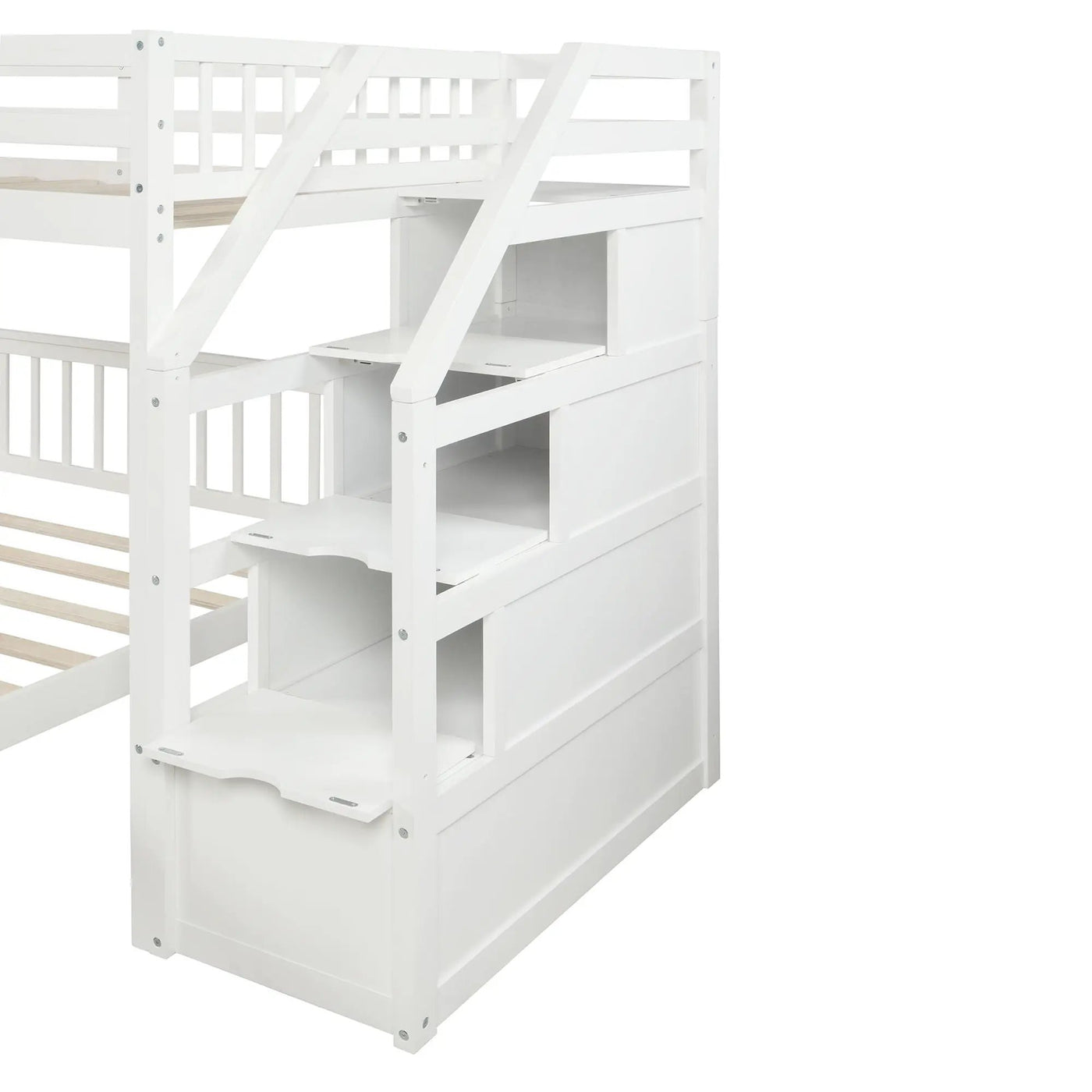 Loft Bed With Staircase And Storage by HouseOfZazla