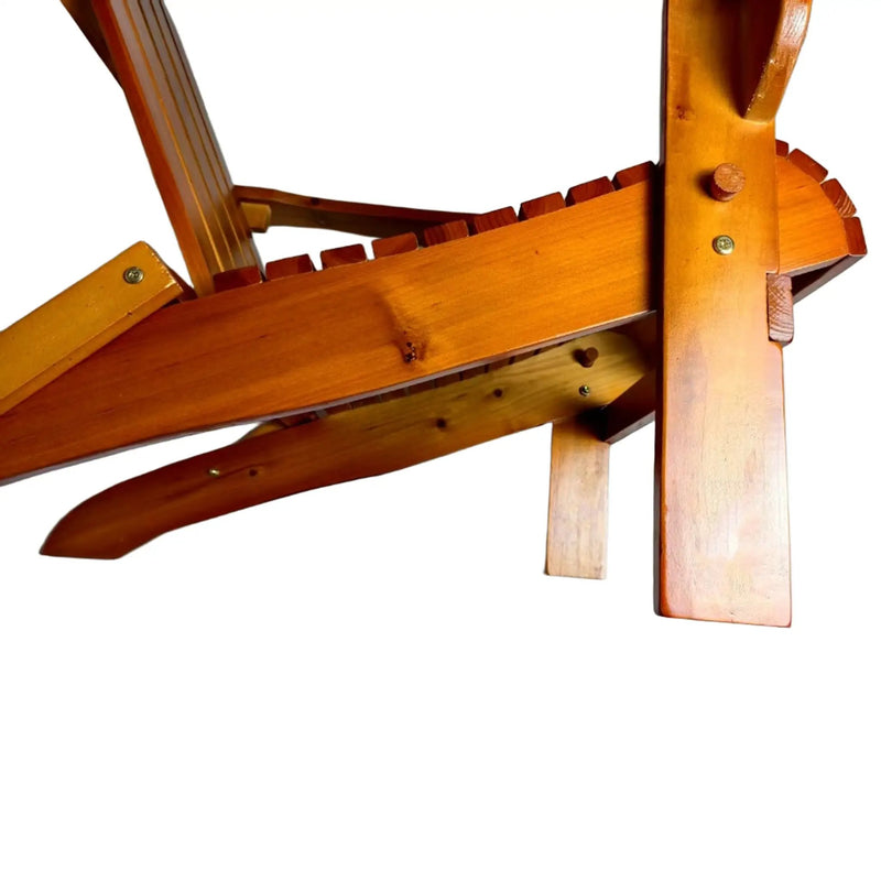 Foldable Solid Wood Adirondack Chair in Oak Finish by HouseOfZazla