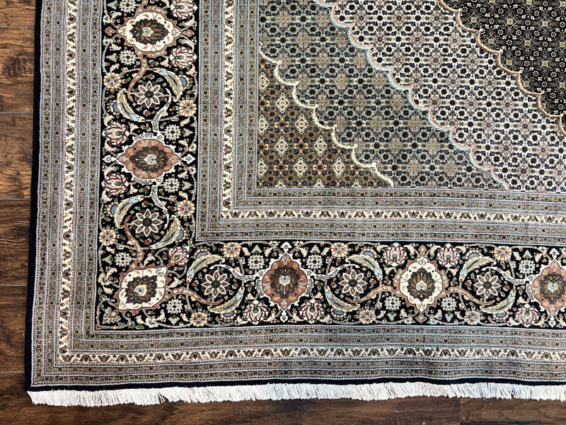 Exquisite Persian Tabriz Rug - 10x13, 400 KPSI, Herati Pattern by Jewel Rugs