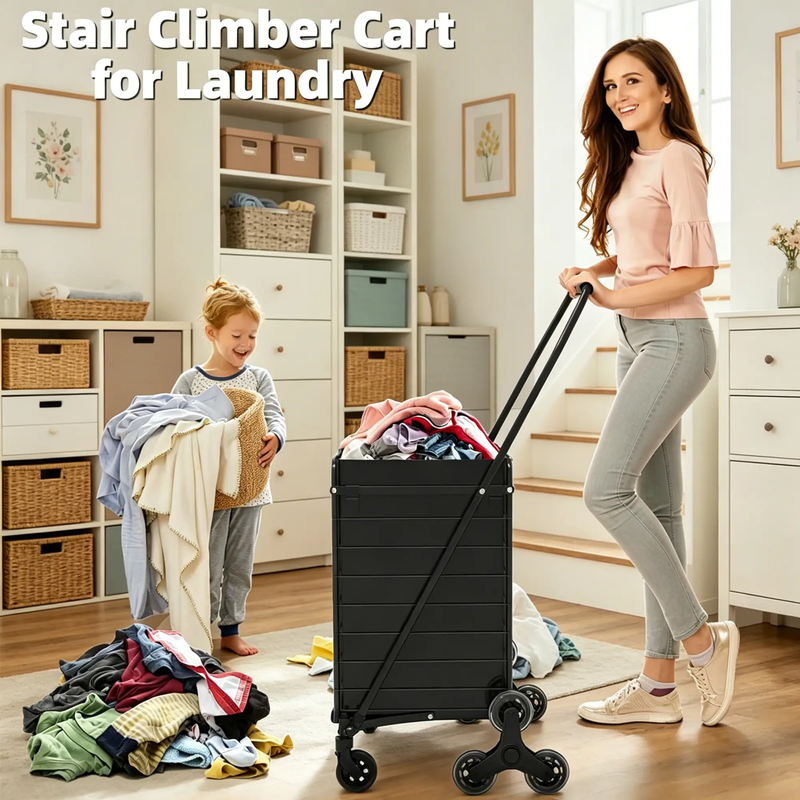 Foldable Utility Shopping Cart on Wheels by HouseOfZazla