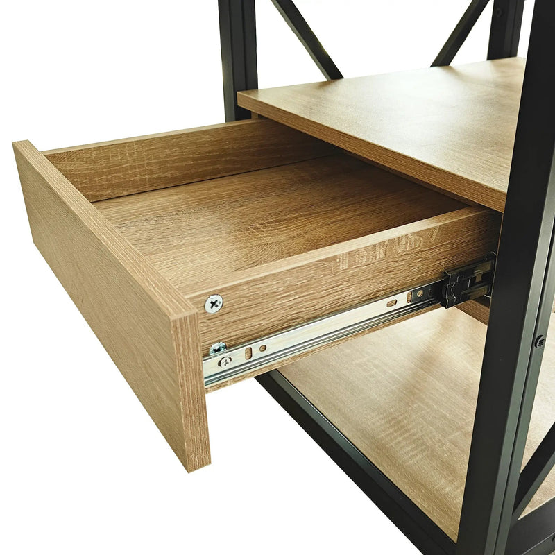 Set of 2 Modern End Tables with Drawer - Nightstands for Bedroom & Living Room by HouseOfZazla