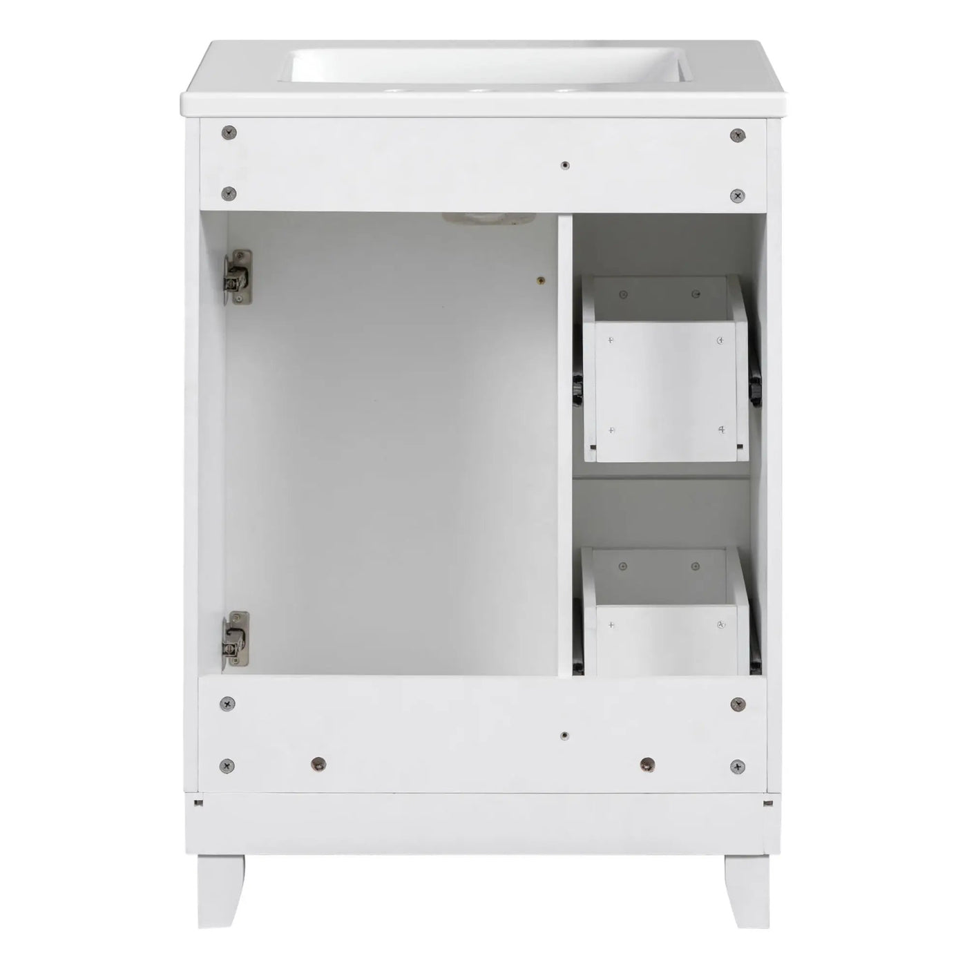 Transitional Style Bathroom Vanity Cabinet With Ceramic Sink by HouseOfZazla