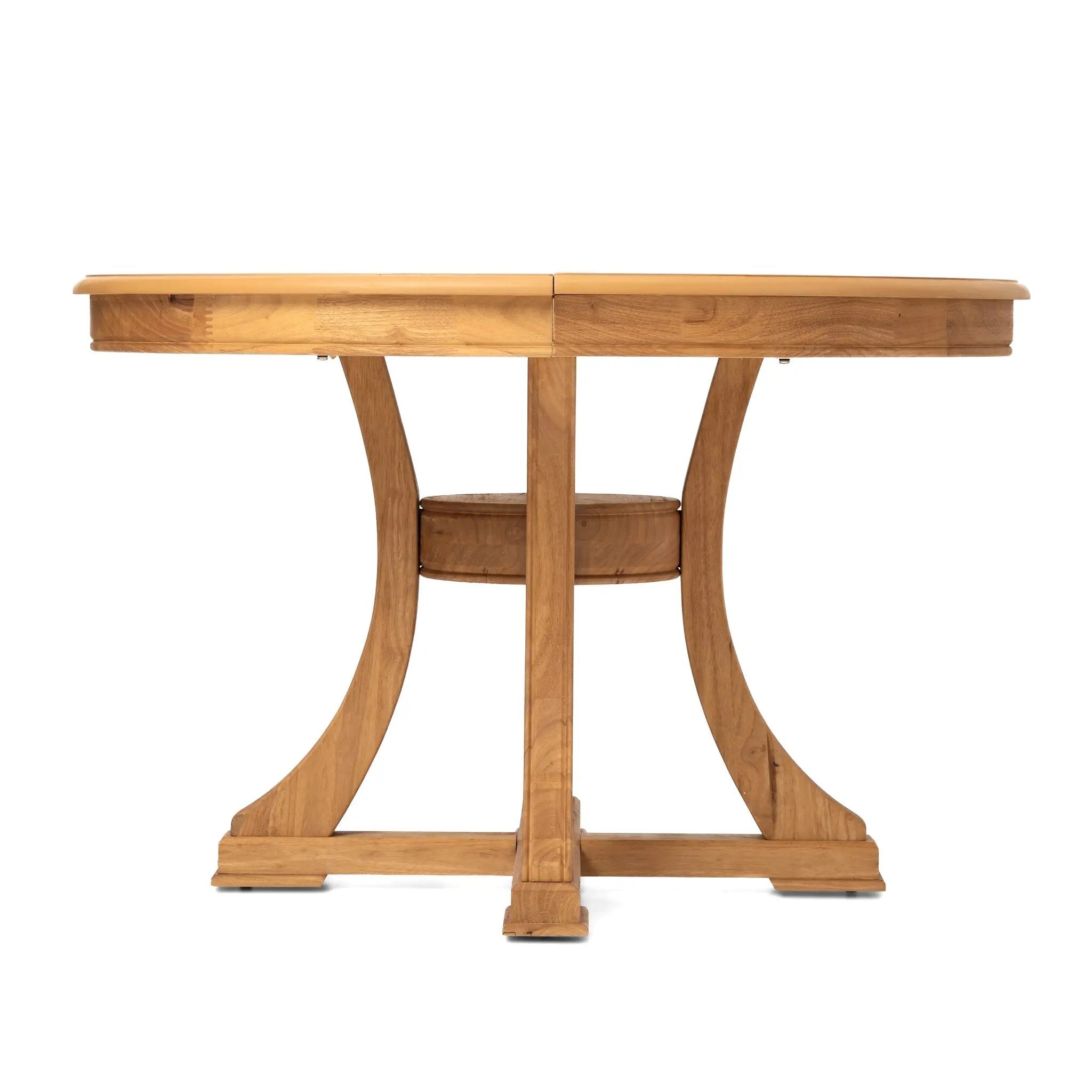 Extendable Round Rubber Wood Dining Table by HouseOfZazla