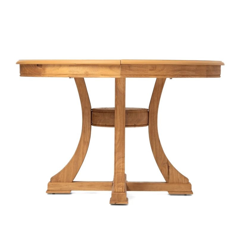 Extendable Round Rubber Wood Dining Table by HouseOfZazla