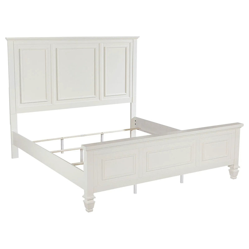 Sandy Beach 4-piece Eastern King Bedroom Set Cream White by Unique Piece Furniture