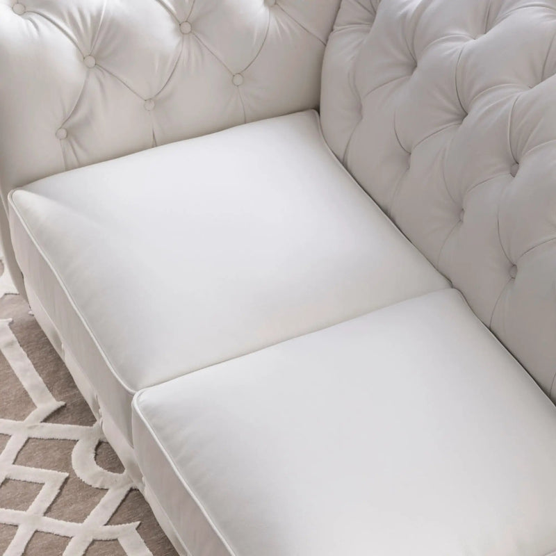 Traditional Tufted Chesterfield Nailhead Sofa by Unique Piece Furniture