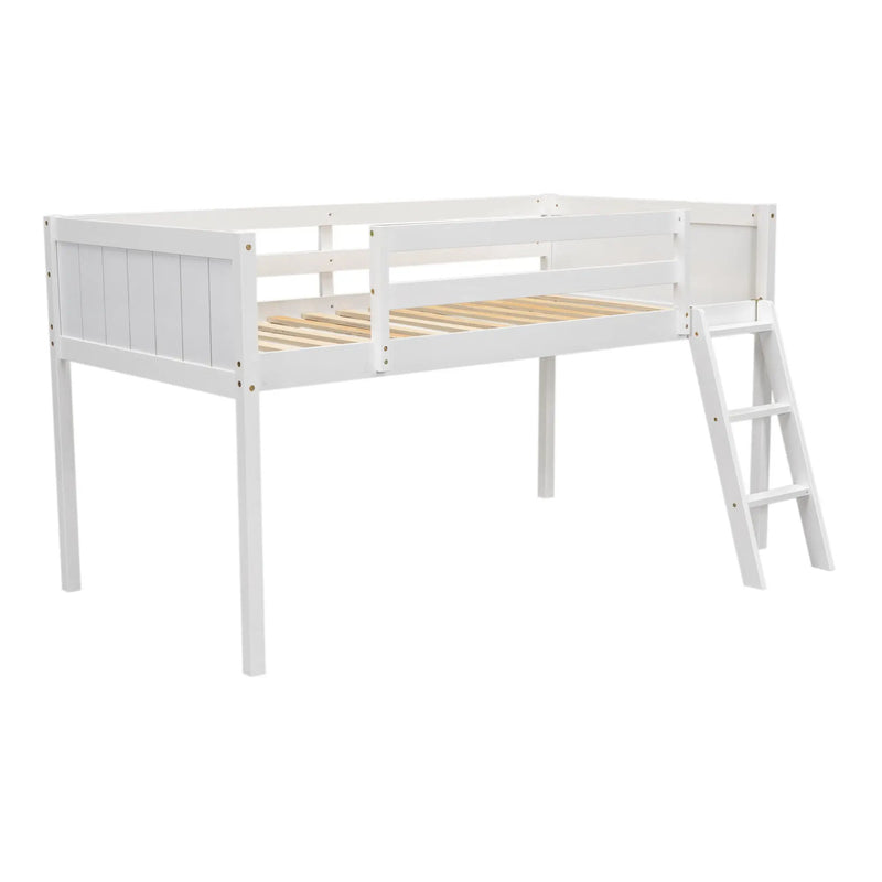 Low Loft Bed With Adjustable Ladder by Unique Piece Furniture
