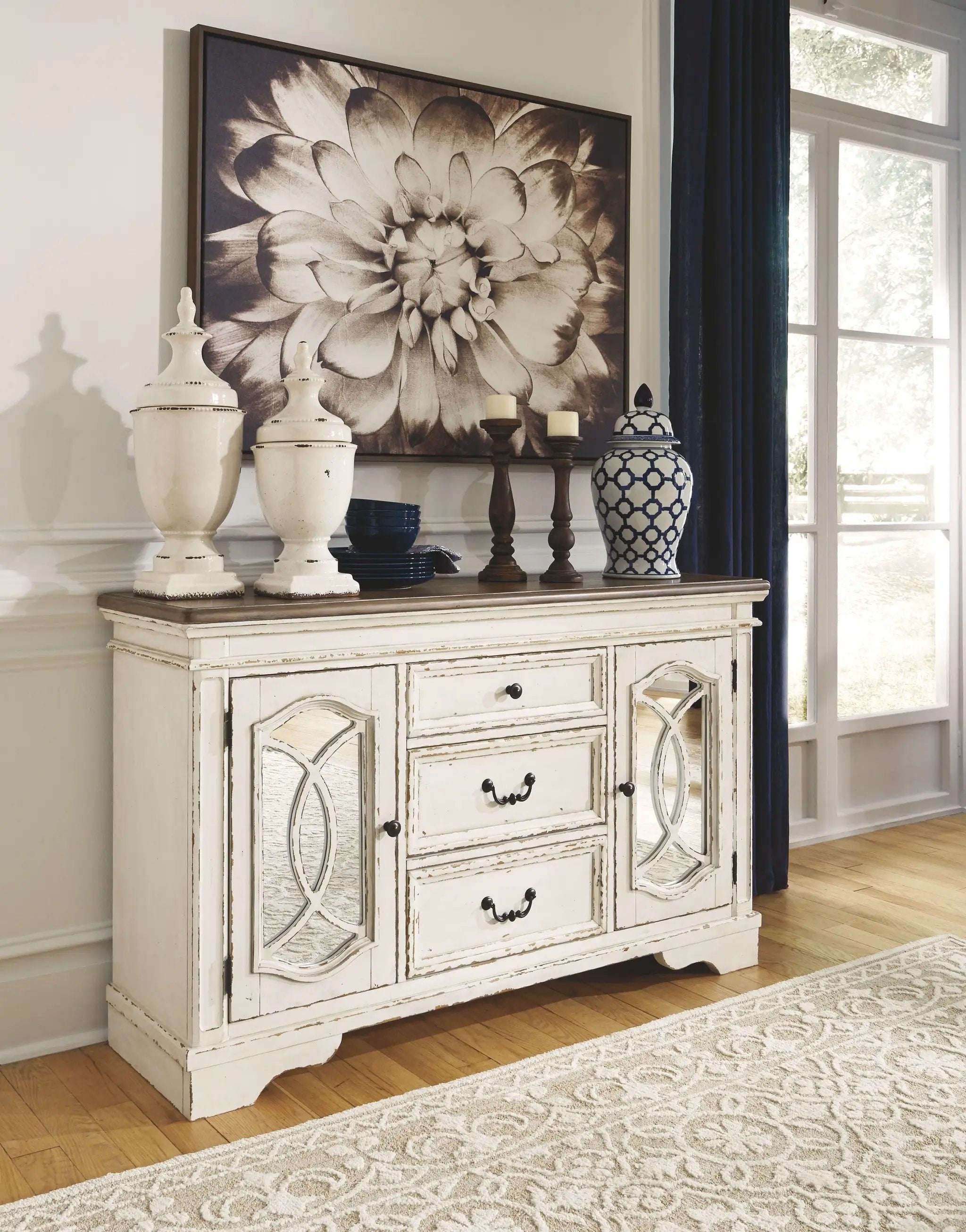 Realyn - Dining Room Server - Chipped White by Unique Piece Furniture