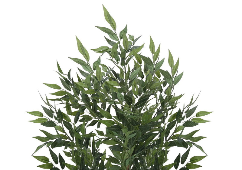 47" Tall, Artificial Plant, Acacia Tree, Indoor, Faux, Fake, Floor, Greenery, Potted, Silk, Decorative - Green / Black by Unique Piece Furniture