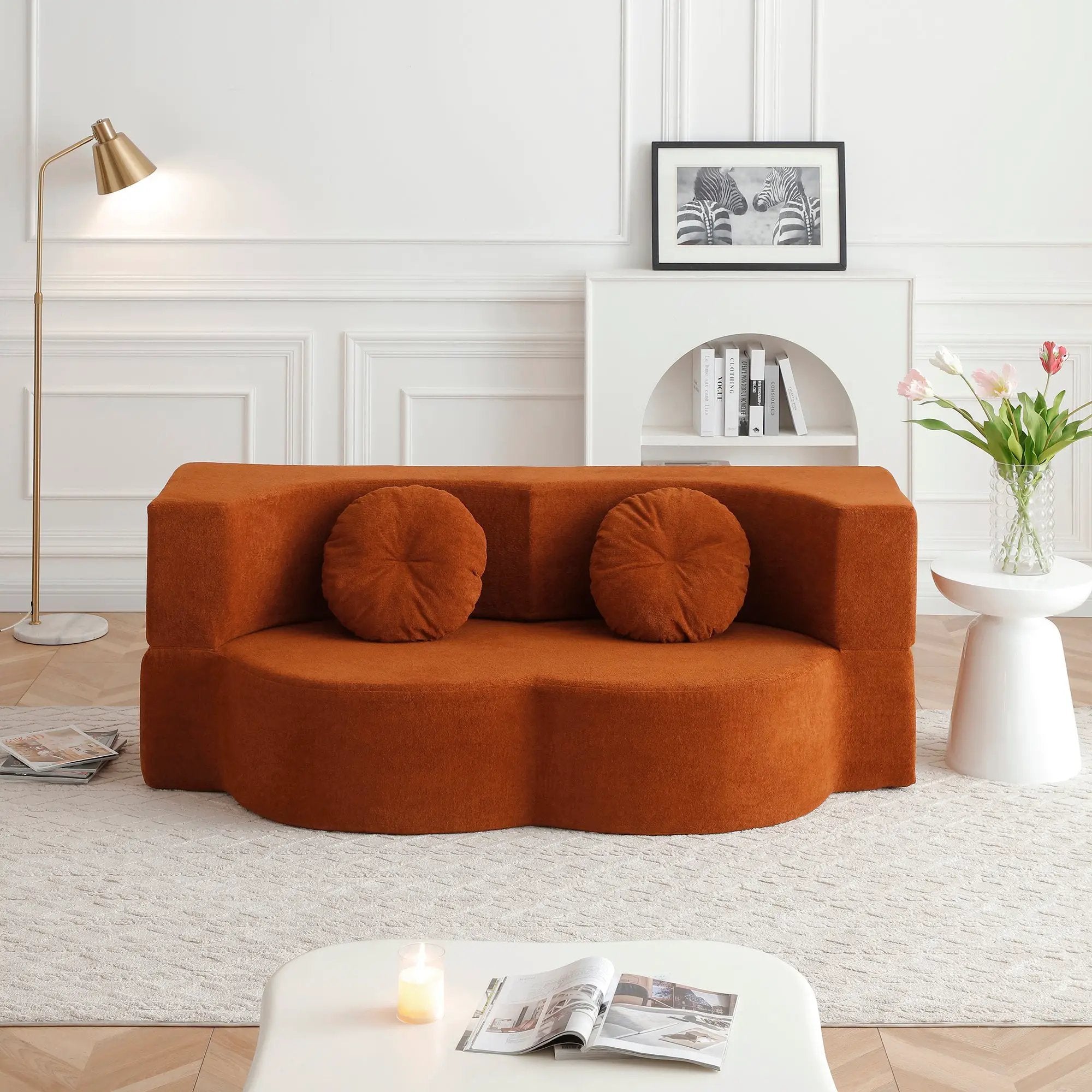 2-in-1 Folding Sofa Bed with Pillow by HouseOfZazla