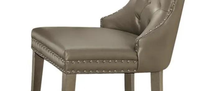 Kacela - Synthetic Leather Side Chair (Set of 2) - Champagne by Unique Piece Furniture