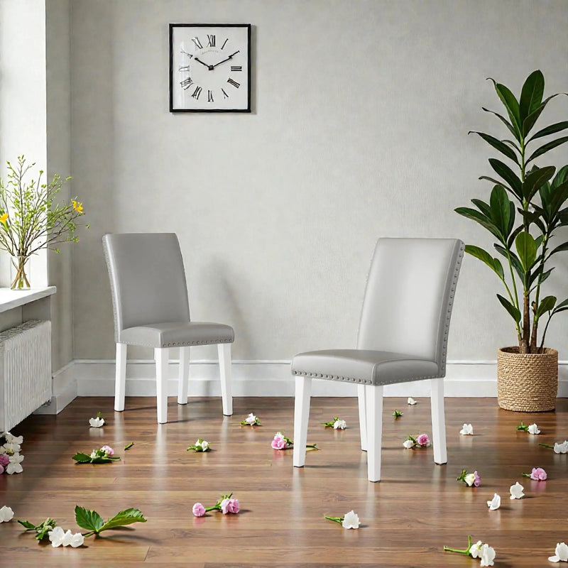 Upholstered Dining Chair With High Back Design (Set of 2) by Unique Piece Furniture