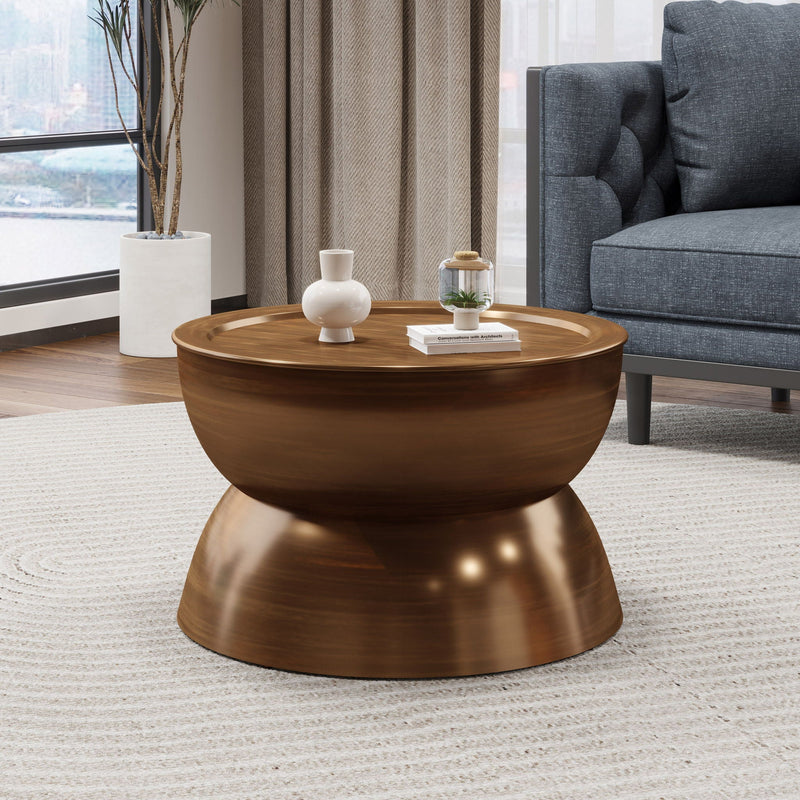Sparling Modern Iron Hourglass Coffee Table by HouseOfZazla