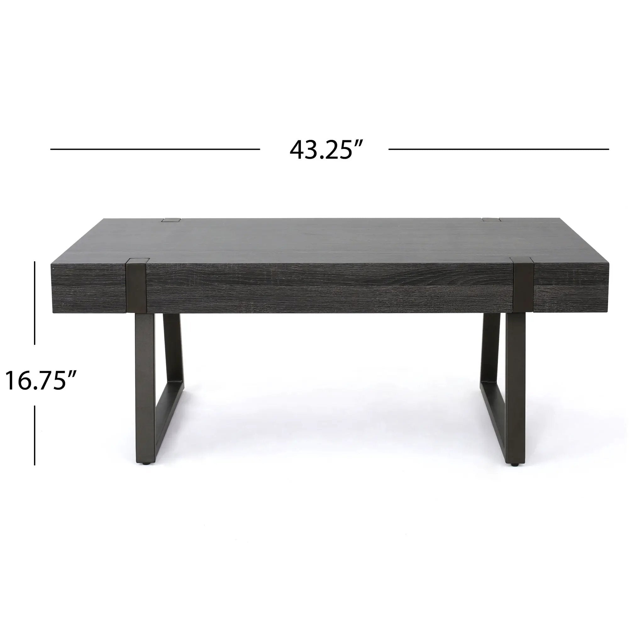 Abitha Coffee Table With Industrial Powder Coated Metal Legs by HouseOfZazla