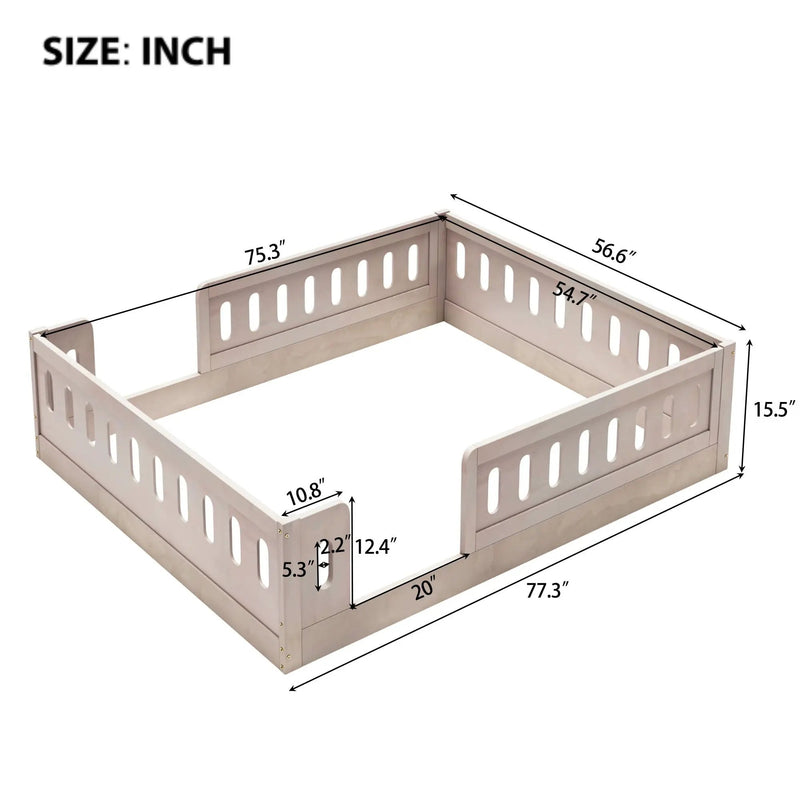 Platform Bed With Guardrail by Unique Piece Furniture
