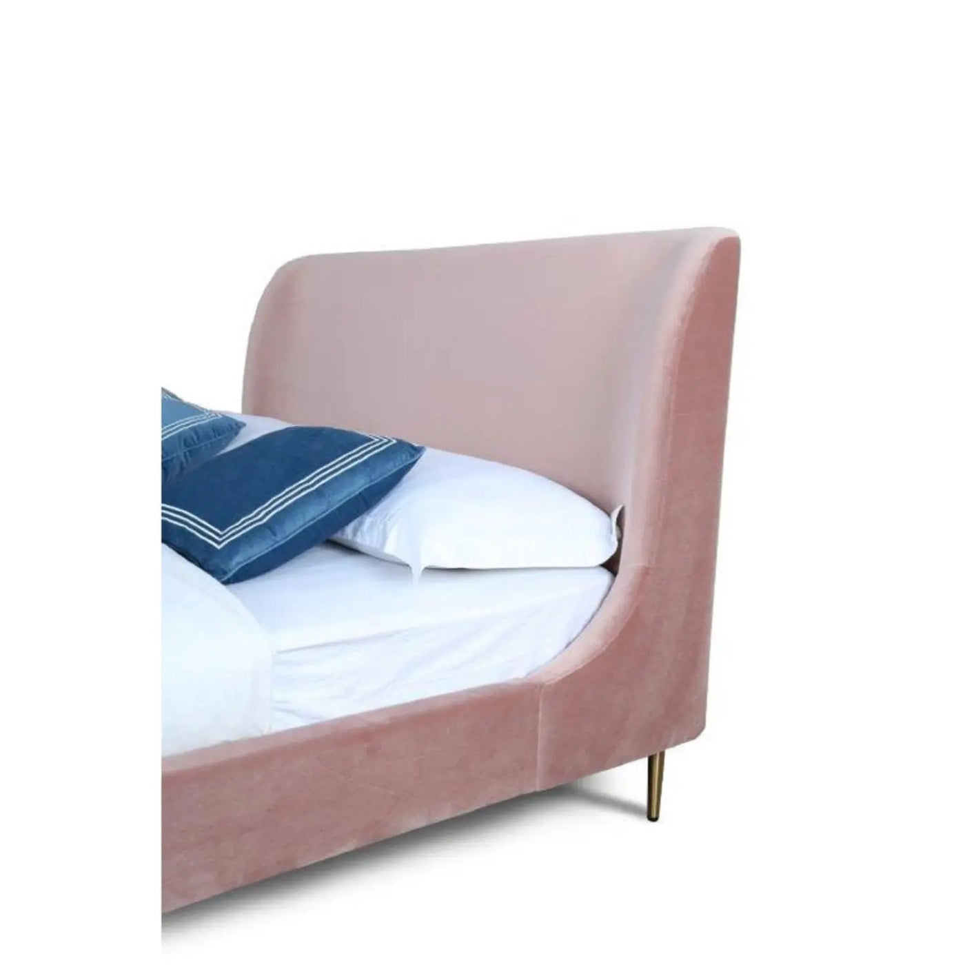 Upholstered Bed With Curved Headboard by HouseOfZazla