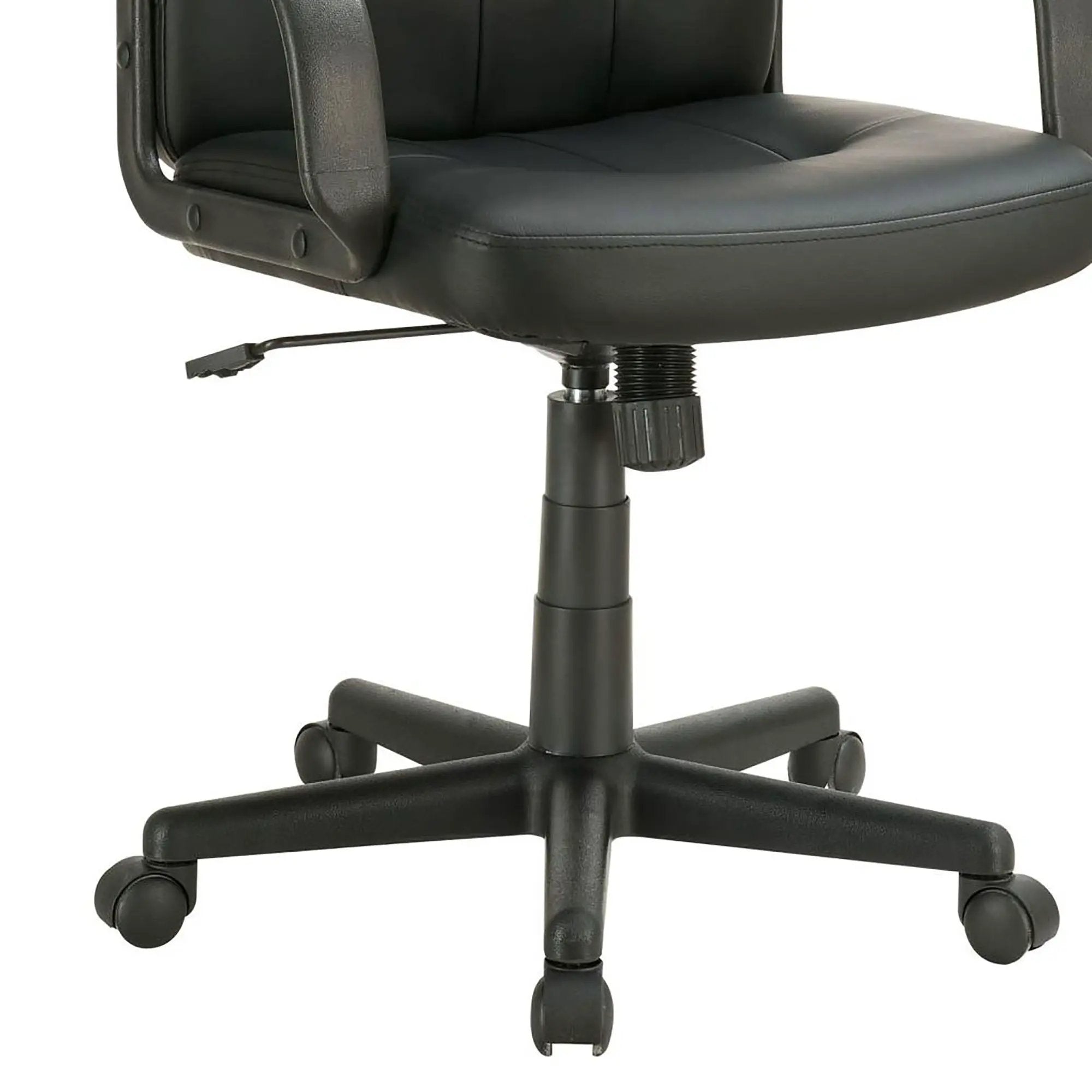 Office Chair With Casters Ergonomic Design For Workspaces - Black by HouseOfZazla