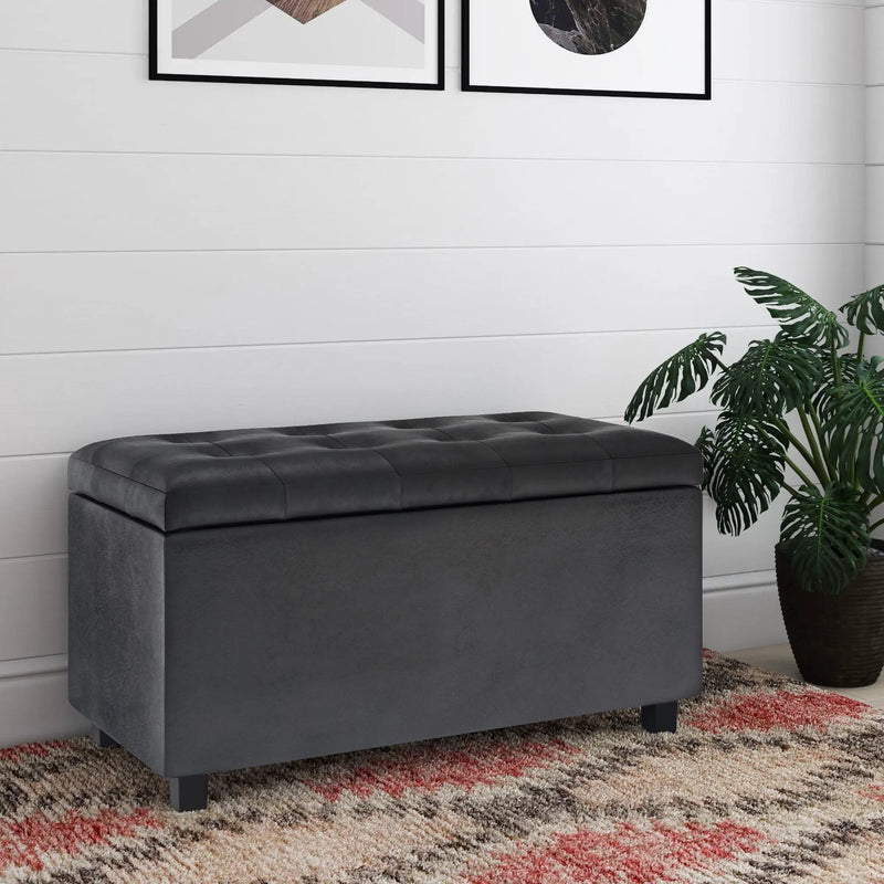 Cosmopolitan - Upholstered Storage Ottoman by HouseOfZazla