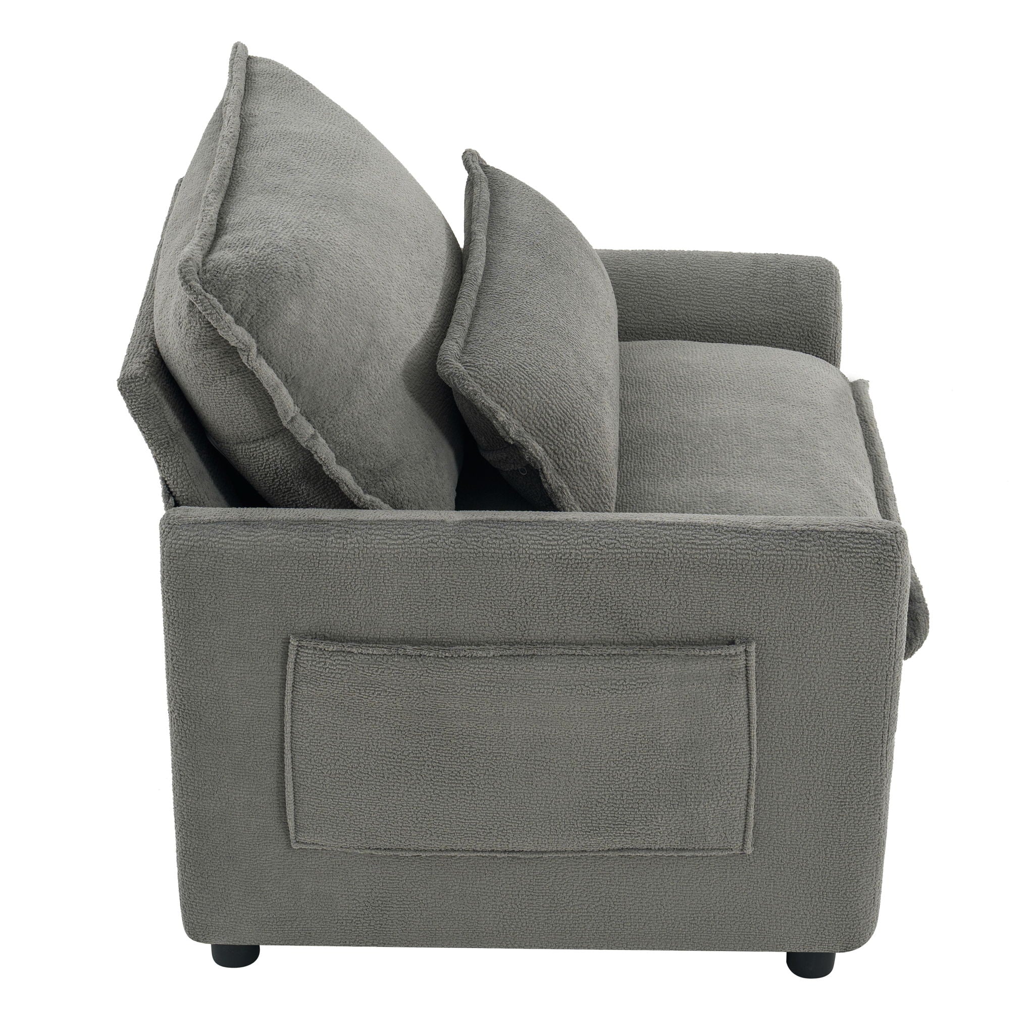 Modern Single Seat Accent Chair With Side Storage Pockets by HouseOfZazla