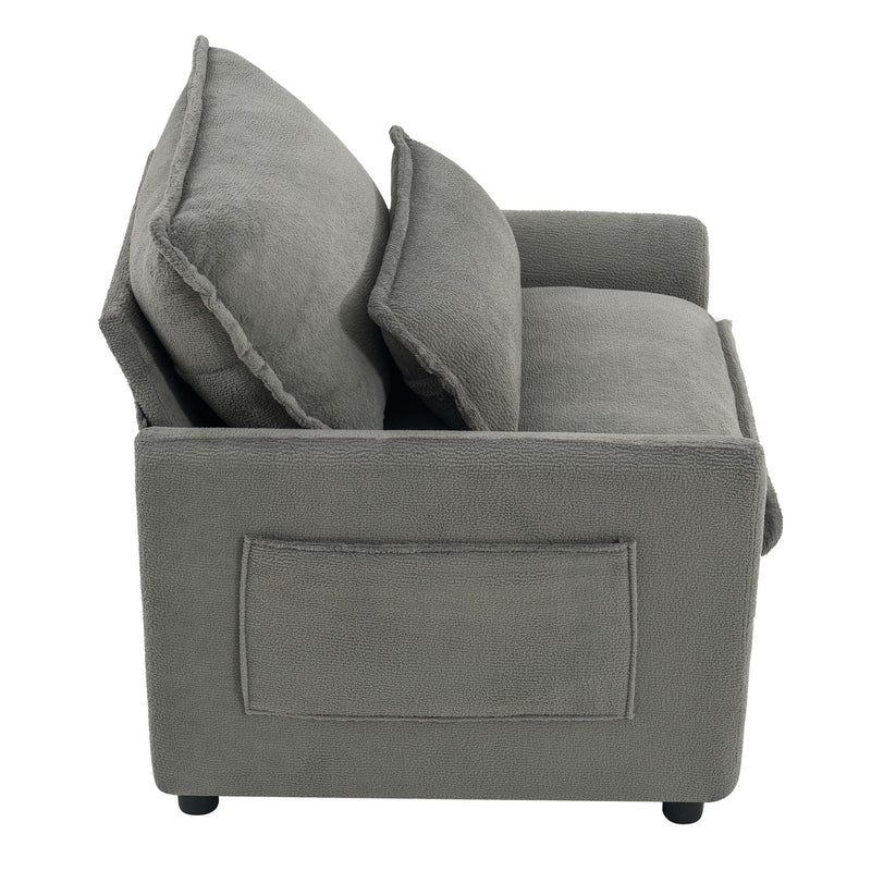 Modern Single Seat Accent Chair With Side Storage Pockets by HouseOfZazla