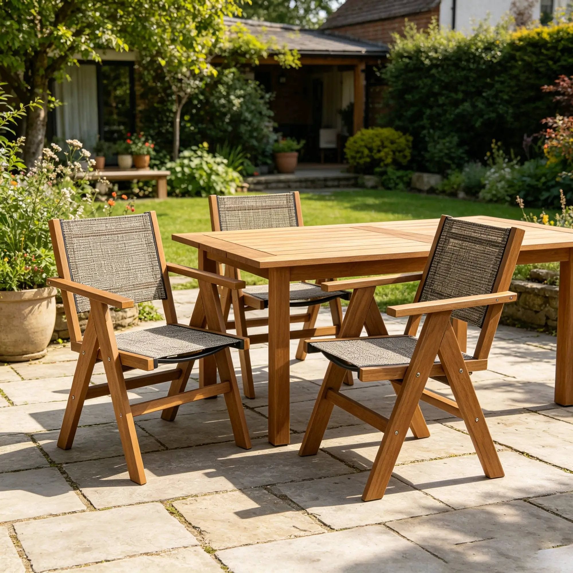 2 Piece HIPS Outdoor Dining Chair Perfect For Patio Meal Togethers & Garden Brunch Relaxation Moments by HouseOfZazla