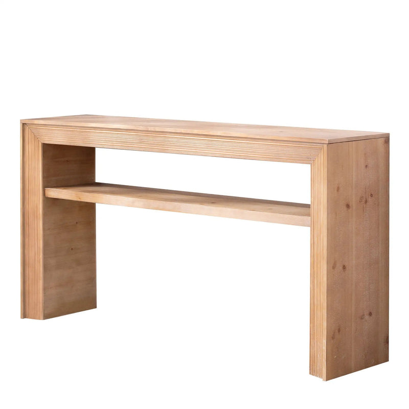 Console Table With Storage Shelf - Antique Natural / Light Natural / Natural by Unique Piece Furniture