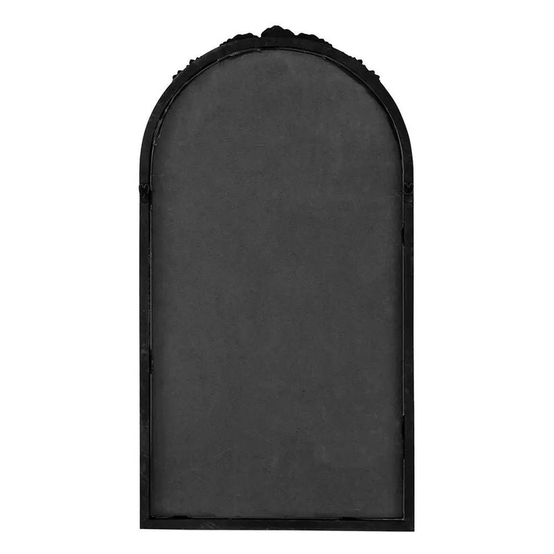 Hand Carved Rose Antique Mirror Frame, Wood Arch Mirror Wall Decor For Living Room by HouseOfZazla
