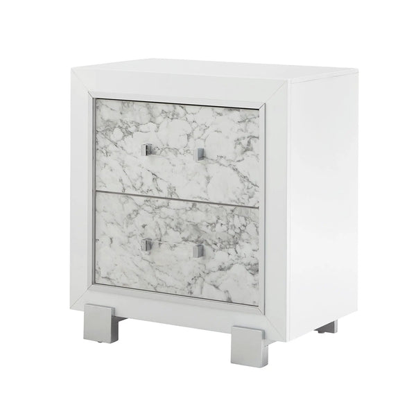 Skye - Marble Nightstand - White, photo 2 of 6