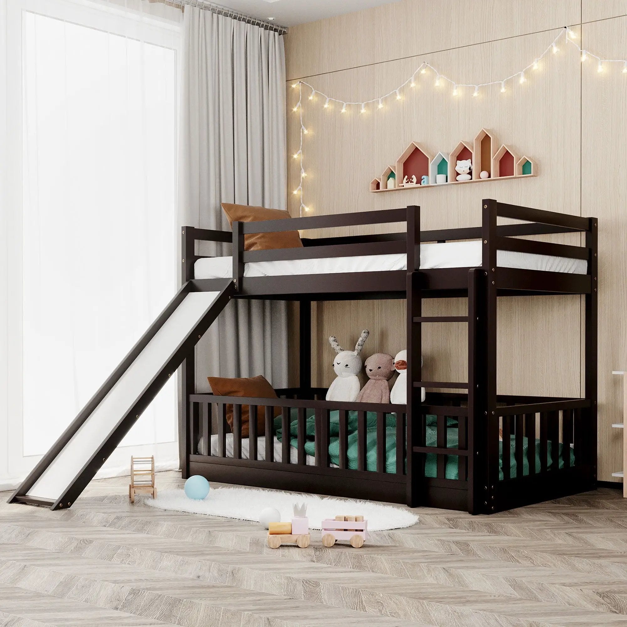 Bunk Bed With Convertible Ladder And Slide by Unique Piece Furniture