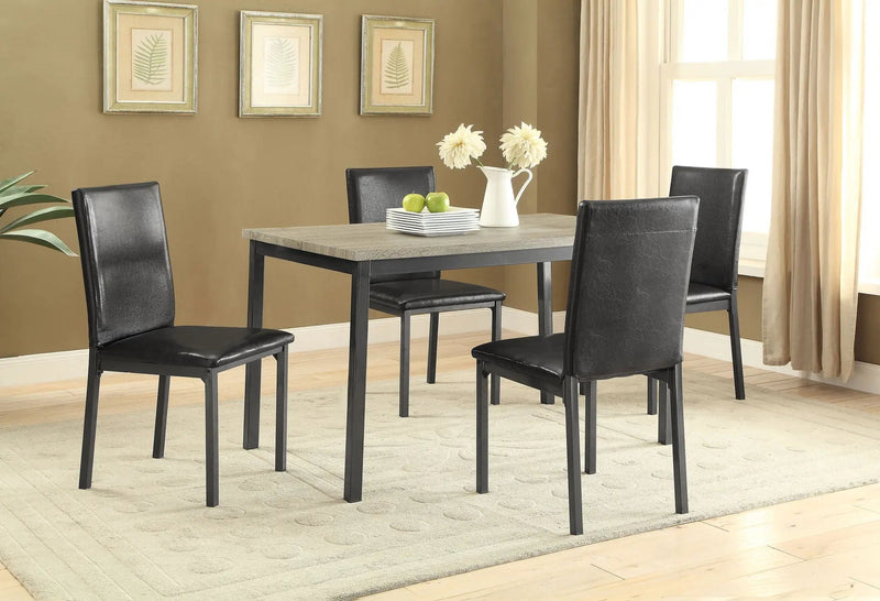Garza Upholstered Dining Side Chair Black (Set of 2) by Unique Piece Furniture