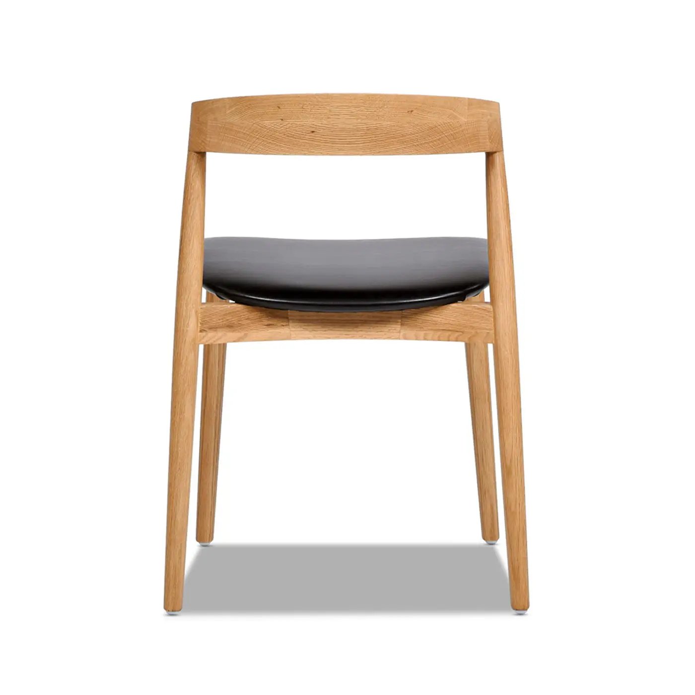 Raven - Stacking Sculpted Oak Dining Chair - Warm Natural Brown / Black by Unique Piece Furniture