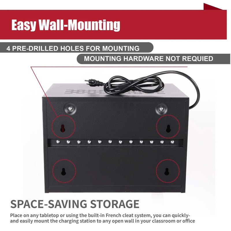 12 Bay Charging Cabinet for Laptop and Chromebook by HouseOfZazla