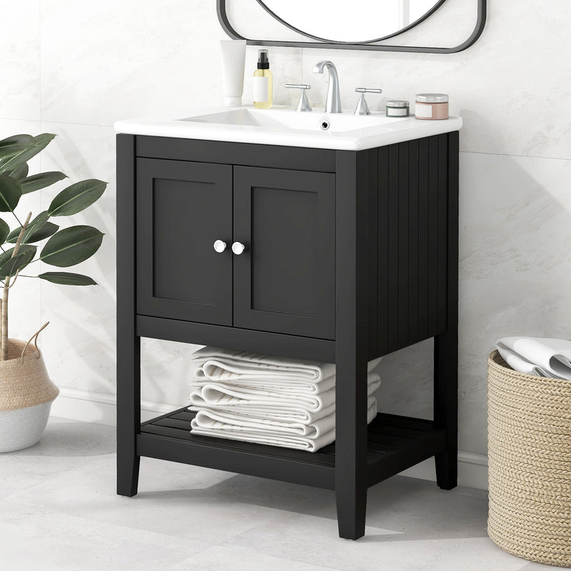 24" Black Bathroom Vanity by HouseOfZazla