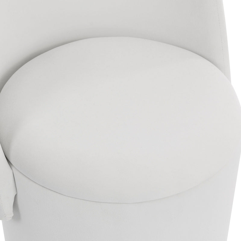 Barrel Chair With Built In Storage, 360° Swivel - Beige by HouseOfZazla