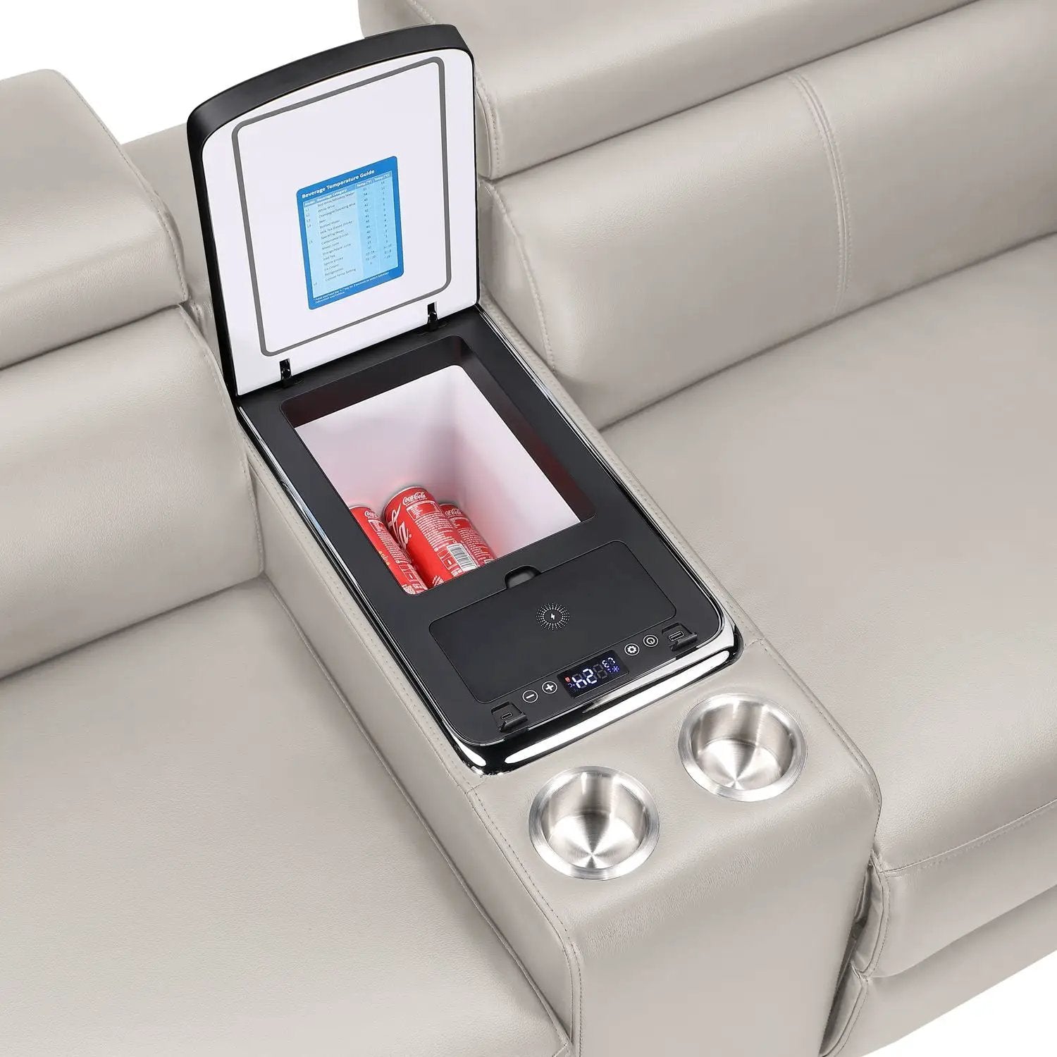 Nova - Sectional With Bluetooth Speaker, LED And Lifting Wine Cabinet by HouseOfZazla