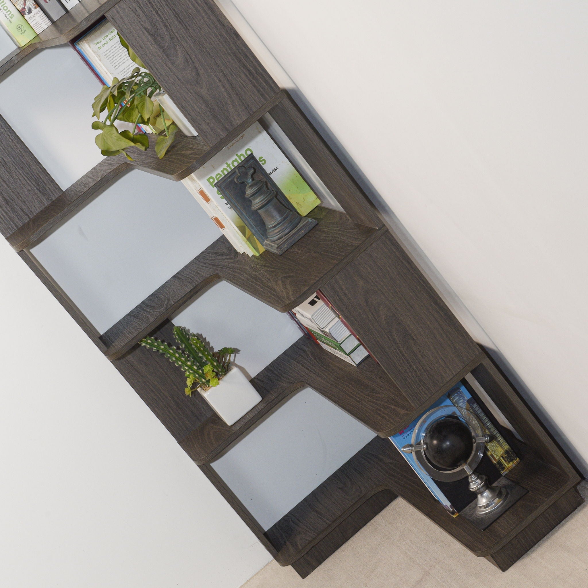 L-Shaped Design Corner Bookshelf