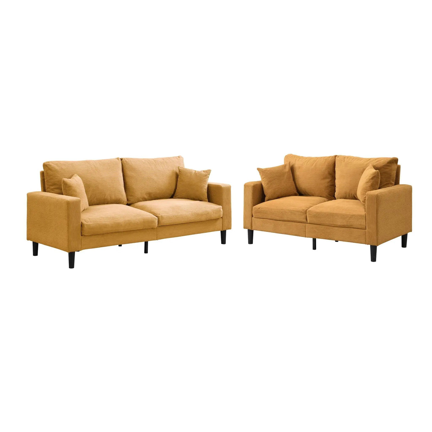 Modern Upholstered 2 Piece Sofa Set With 3 Seater And 2 Seater by HouseOfZazla
