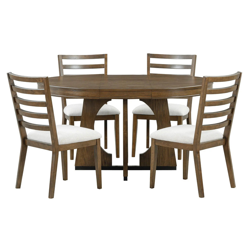 Round Dining Table Set For 4 With Chairs by Unique Piece Furniture