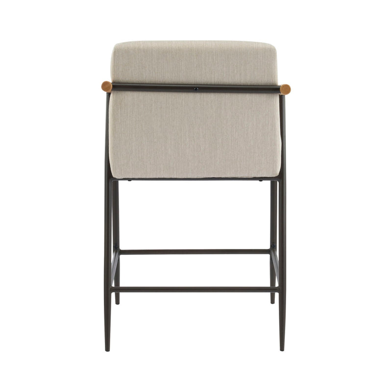 Mid Century Modern Counter Stool Set With Iron Frame by HouseOfZazla