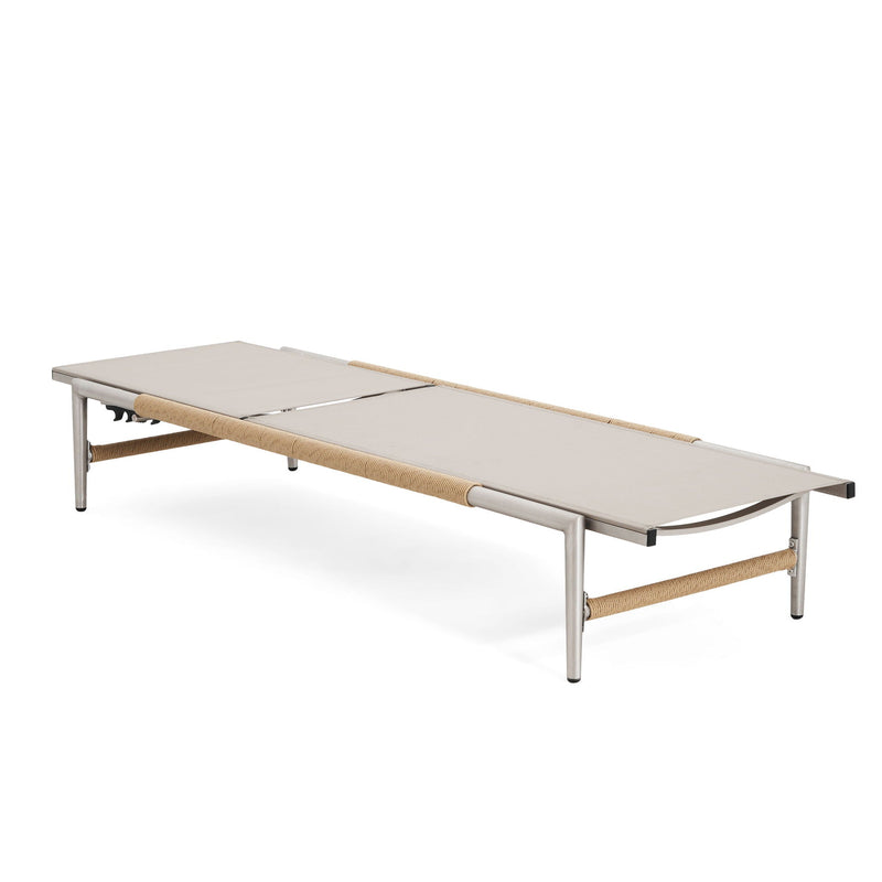 Hargrove Outdoor Aluminum Chaise Lounge with Mesh Seat by HouseOfZazla