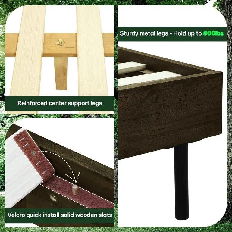 Alander Solid Wood Bed Frame by Megsu