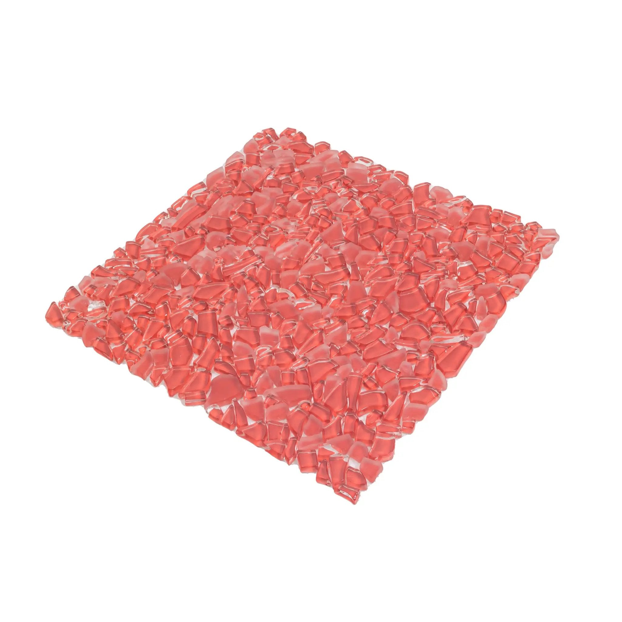 Red 11x11 Glossy Matte Multi-shaped Glass Mosaic Tile (5 pack, 4.36 sq ft/case) by Apollo Tile